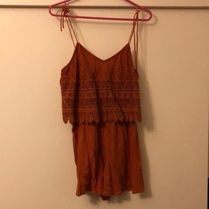 Top shop rust boho romper